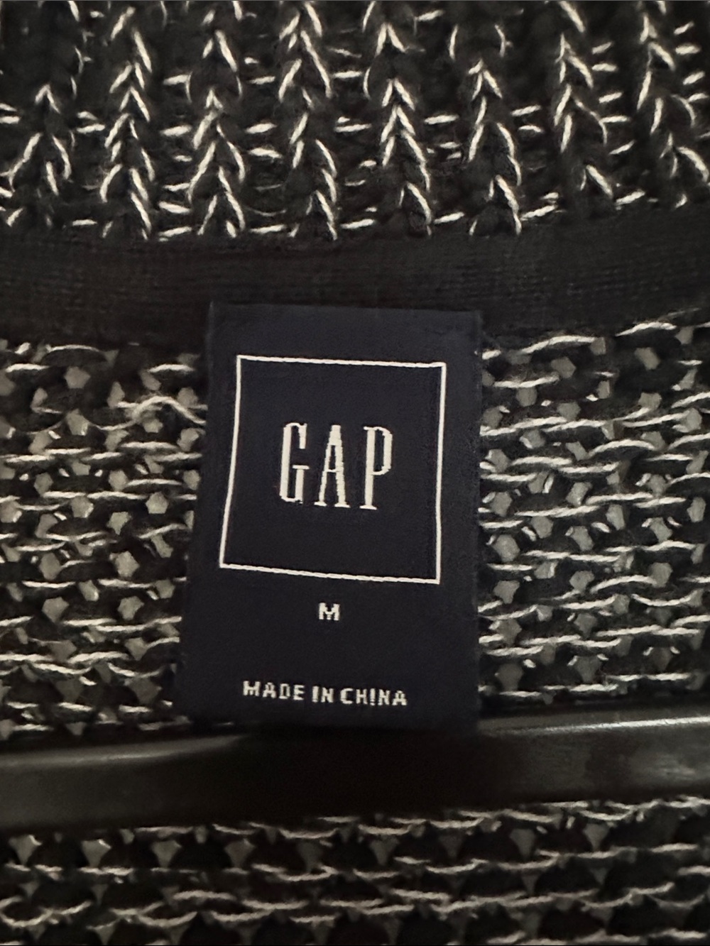 GAP Black & White Marled Open-Front Cardigan - Picture 2 of 4